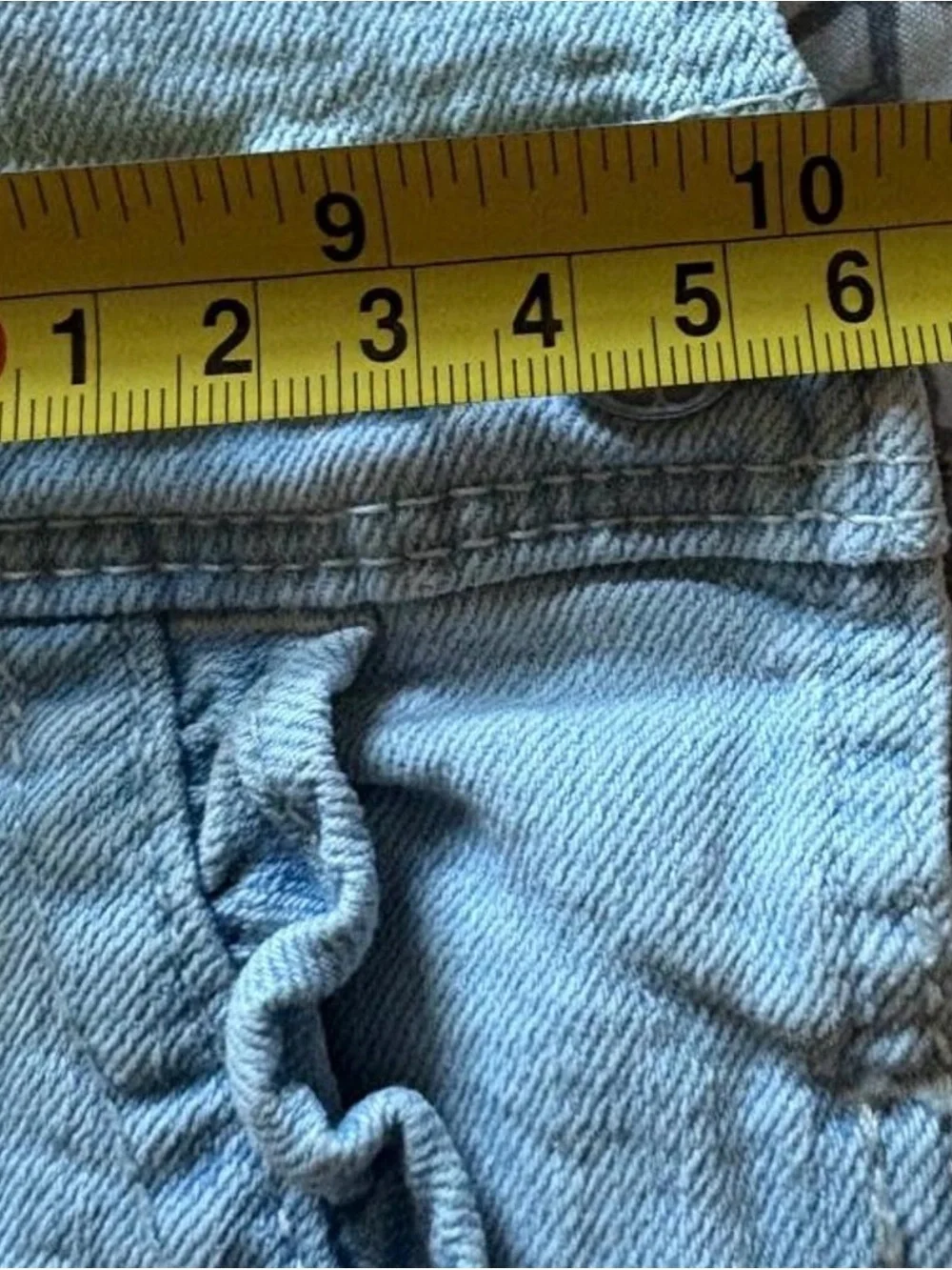OshKosh B'gosh Light Blue Denim Heart-Pocket Short Overalls with Striped Straps